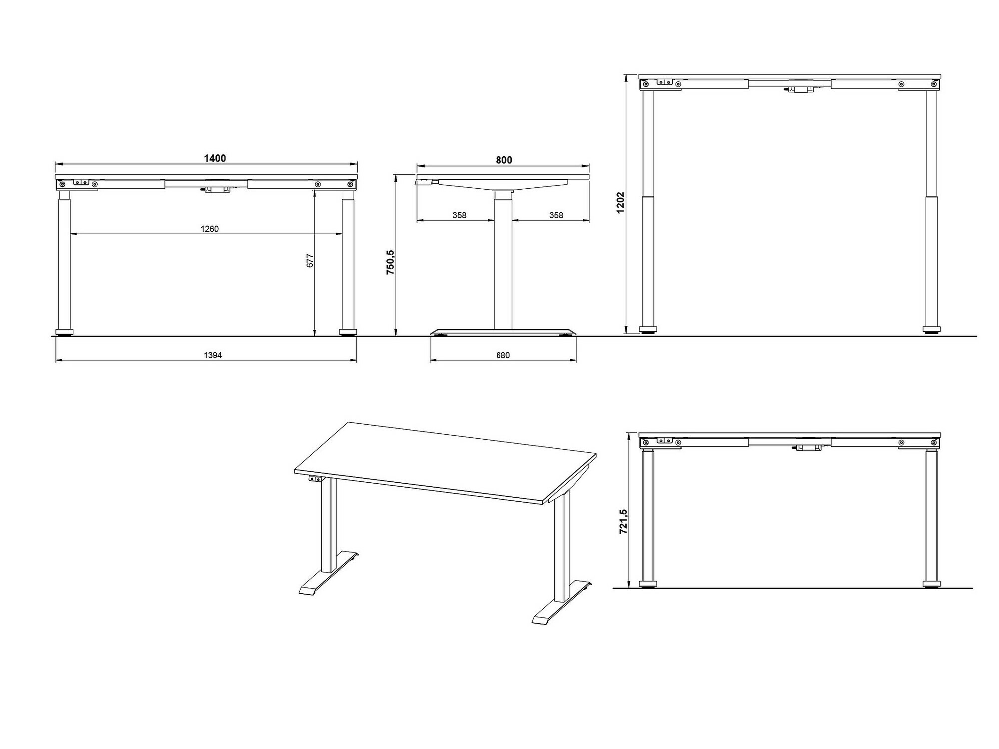 Sto sa podesivom visinom Vesbeno 105 (Kašmir + Crno)