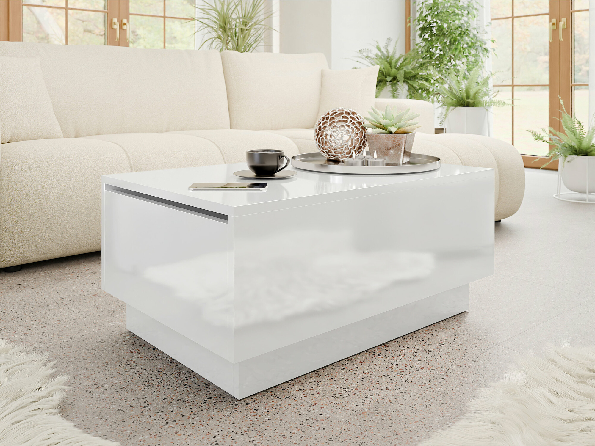 Stočić za kafu Goodyear 134 (Sjajno belo)