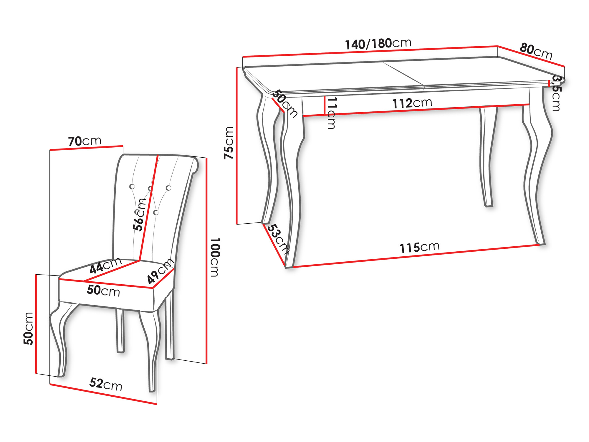 Trpezarijski set Comfivo 405 (Magic Velvet 2219)