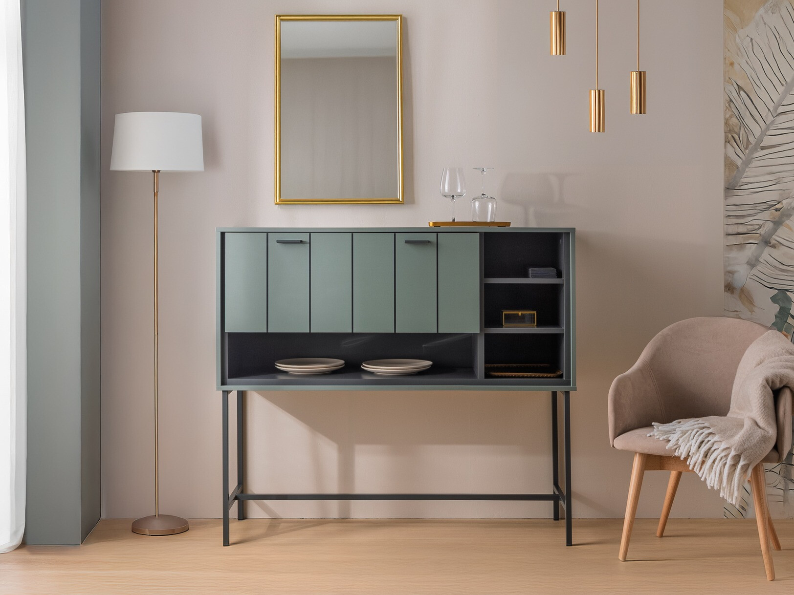 Ormarić Morelmi 102 (Zelena + Antricit (ugalj))