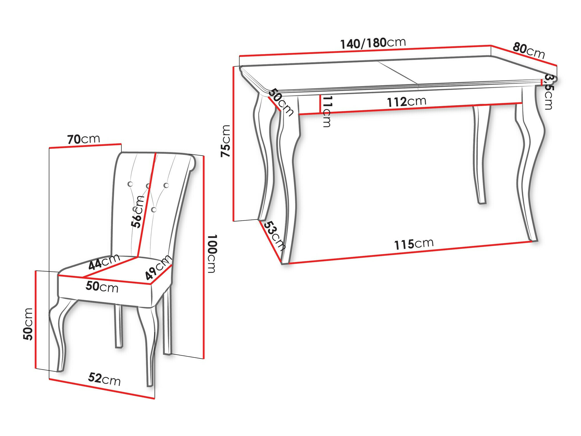 Trpezarijski set Comfivo 405 (Magic Velvet 2209)