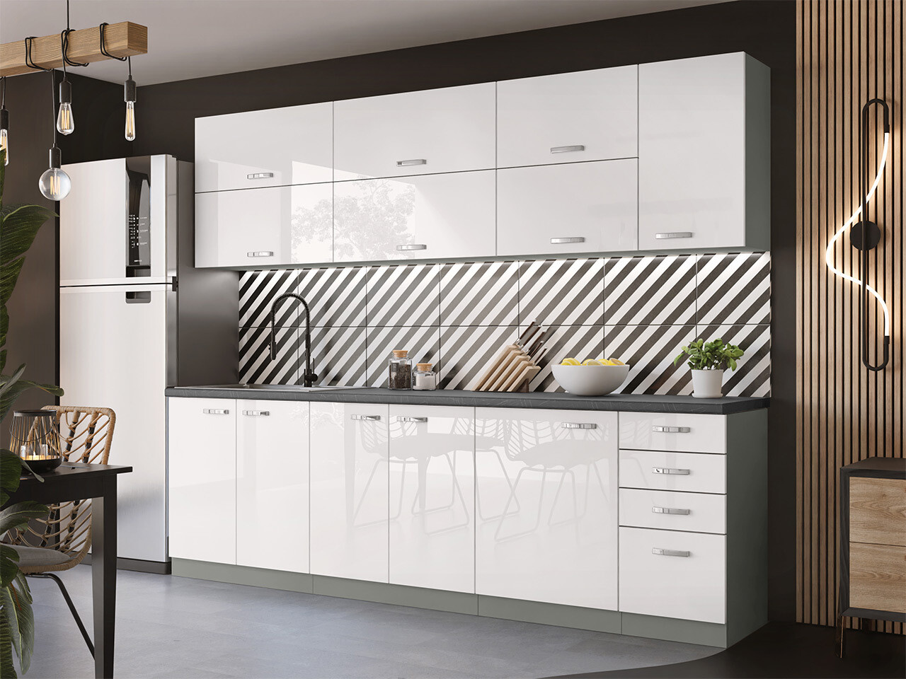 Modularni ormar sa fiokama Multi White 105