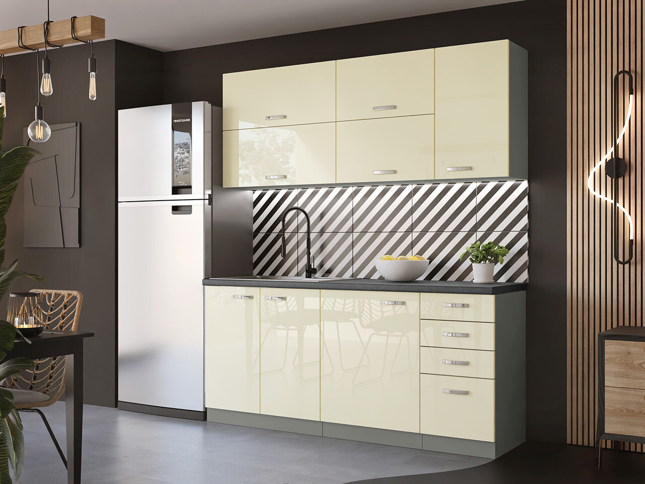 Modularni ormar za ugradne uređaje Multi Cream 100