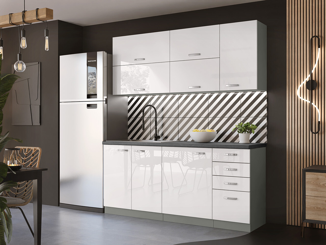 Modularni ormar za ugradne uređaje Multi White 100