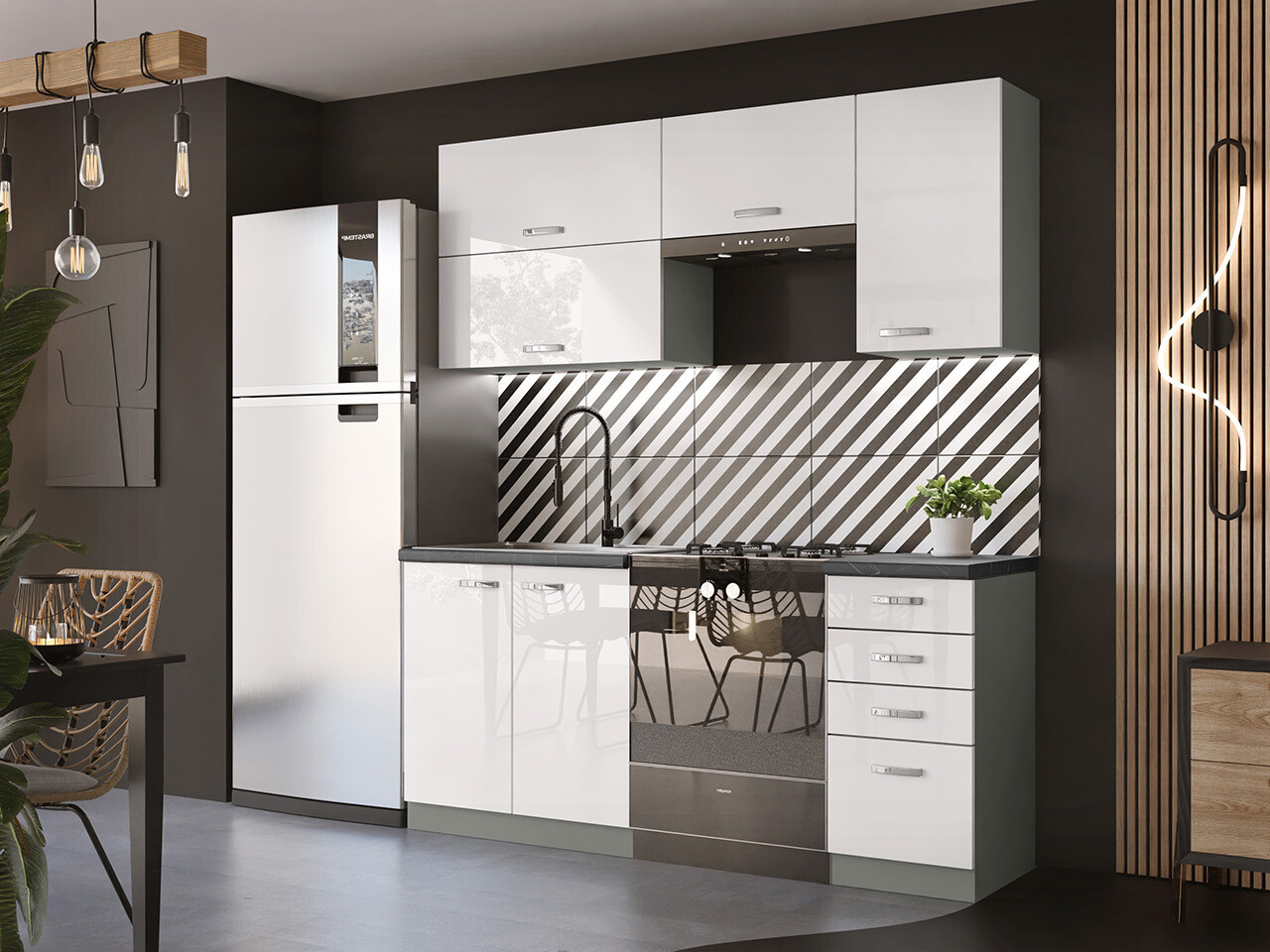 Modularni zidni ormar Multi White 119