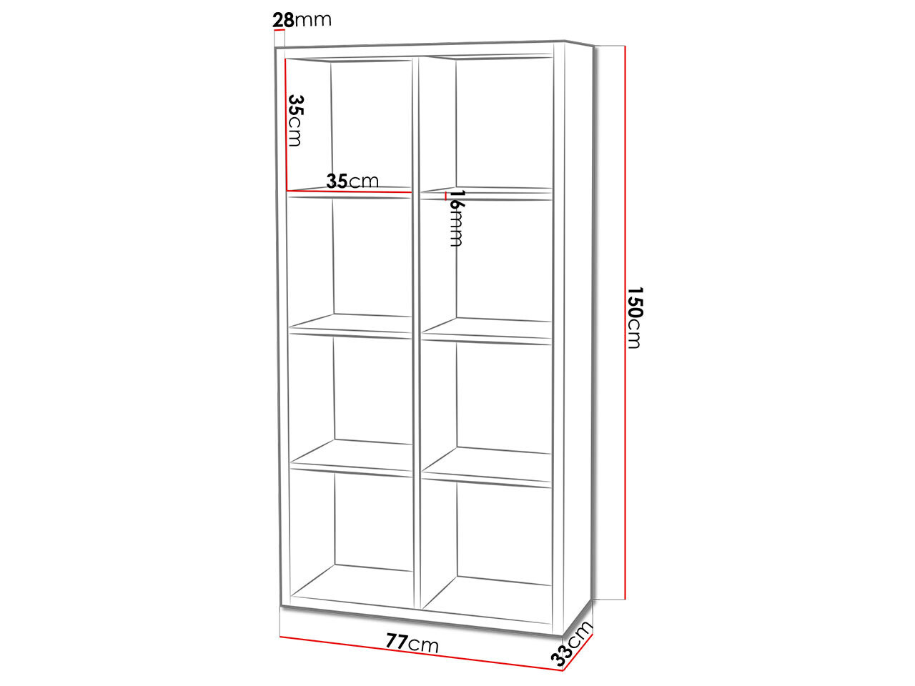 Polica Levnova 104 (Belo)