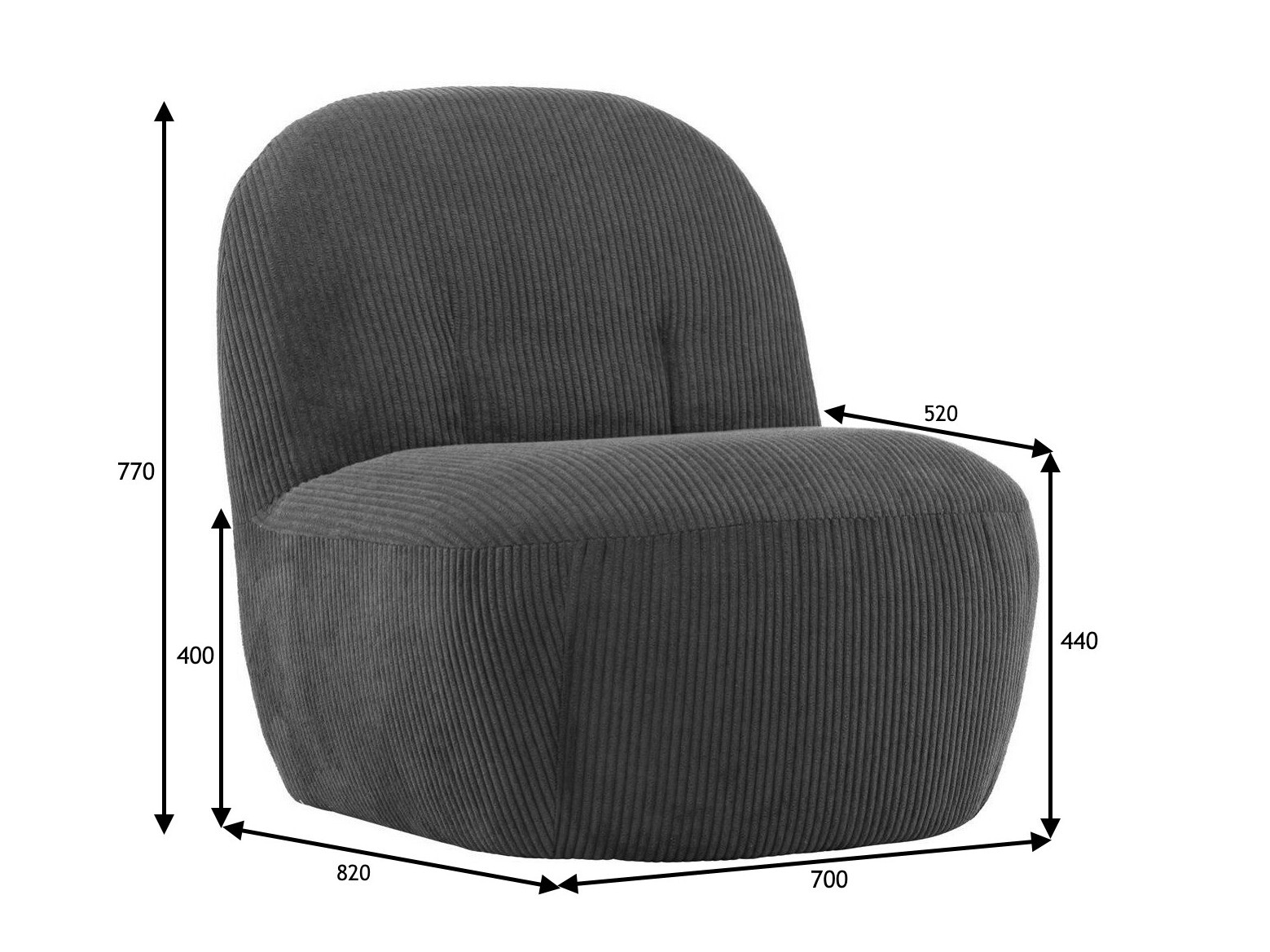 Fotelja Dallas 4484 (Belo)
