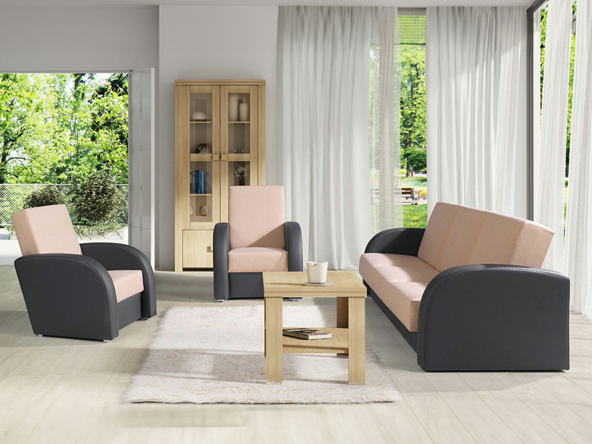 Tapaciran nameštaj set Providence 173 (Soft 020 + Lux 24)