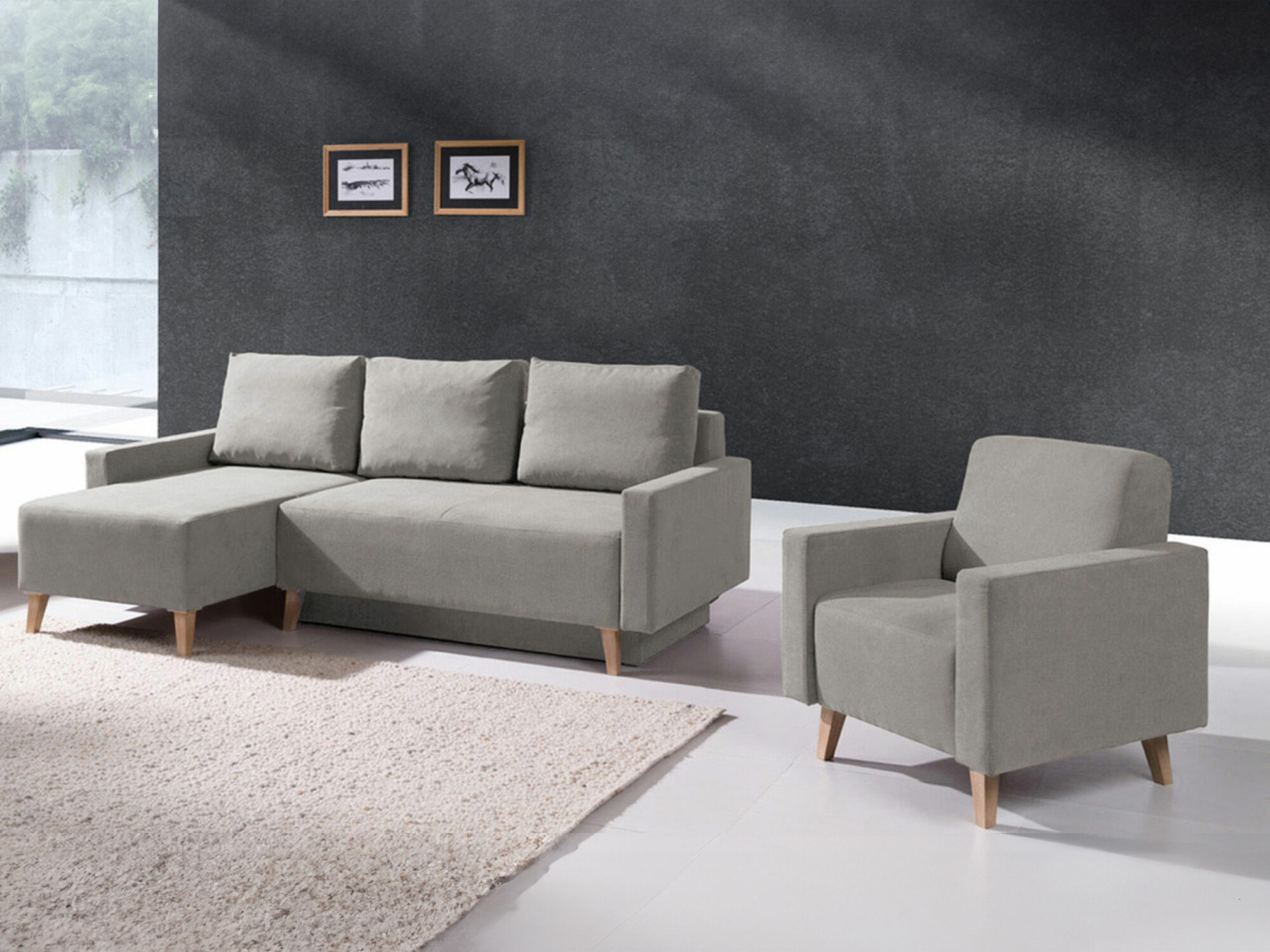 Ugaona sofa Delbene 100 (Moric 06)