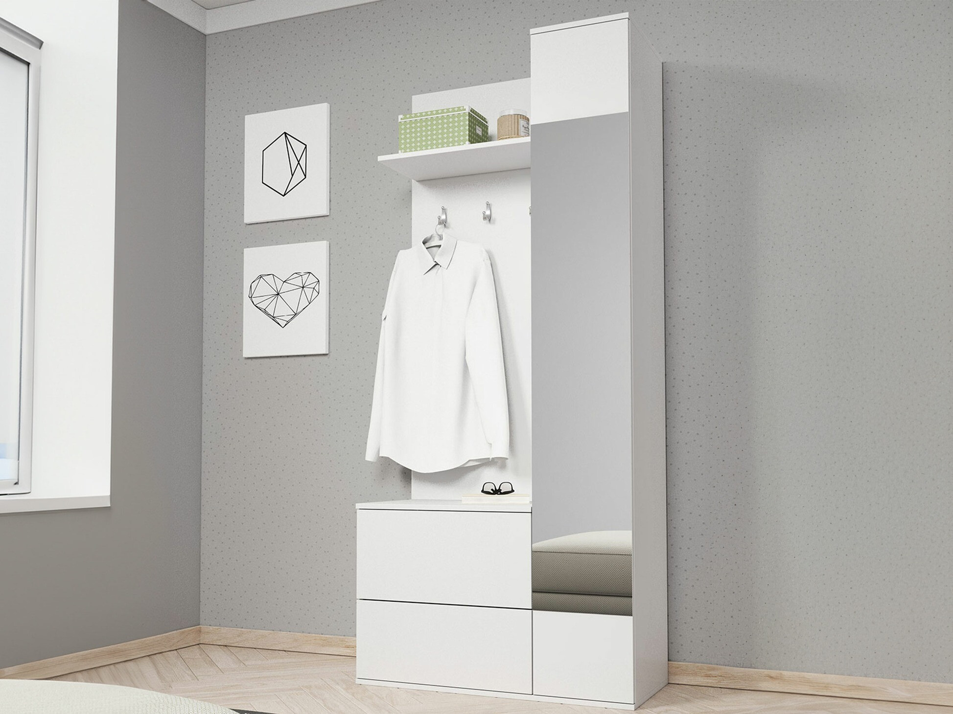 Set za hodnik Lantudo (Belo)