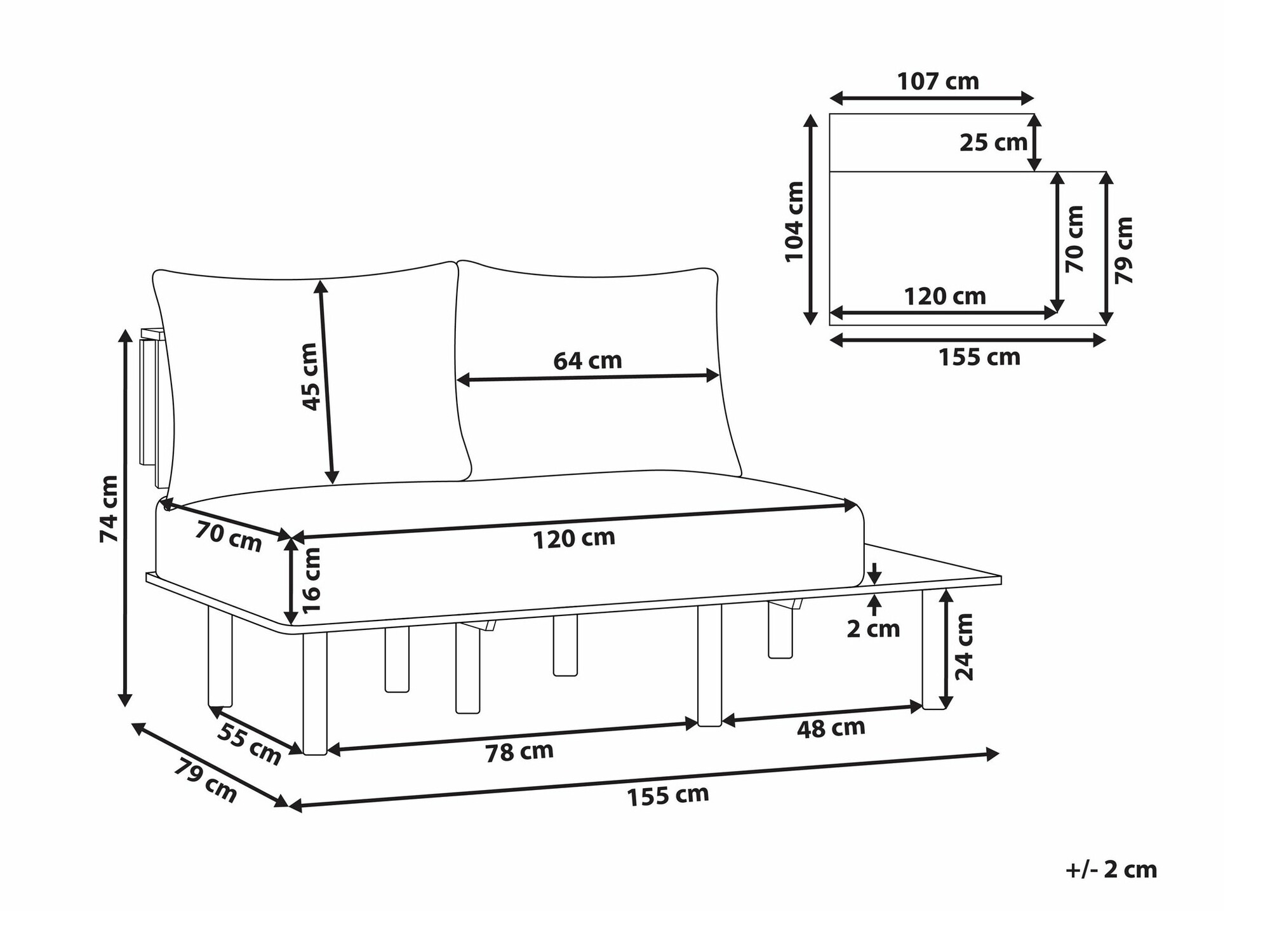 Sofa Berwyn 2211 (Svetlo smeđa)