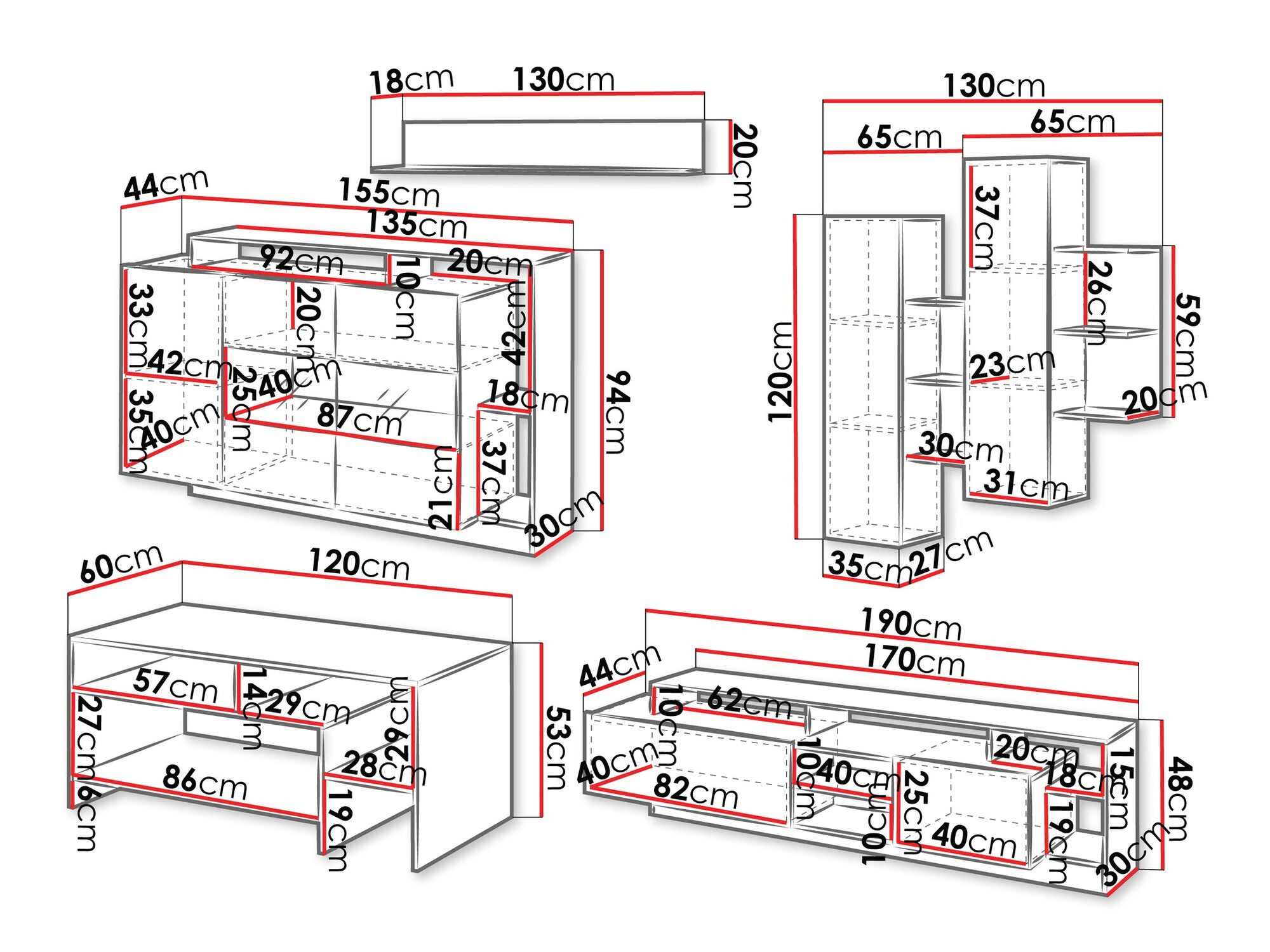 Set za dnevnu sobu Fivfivi 103