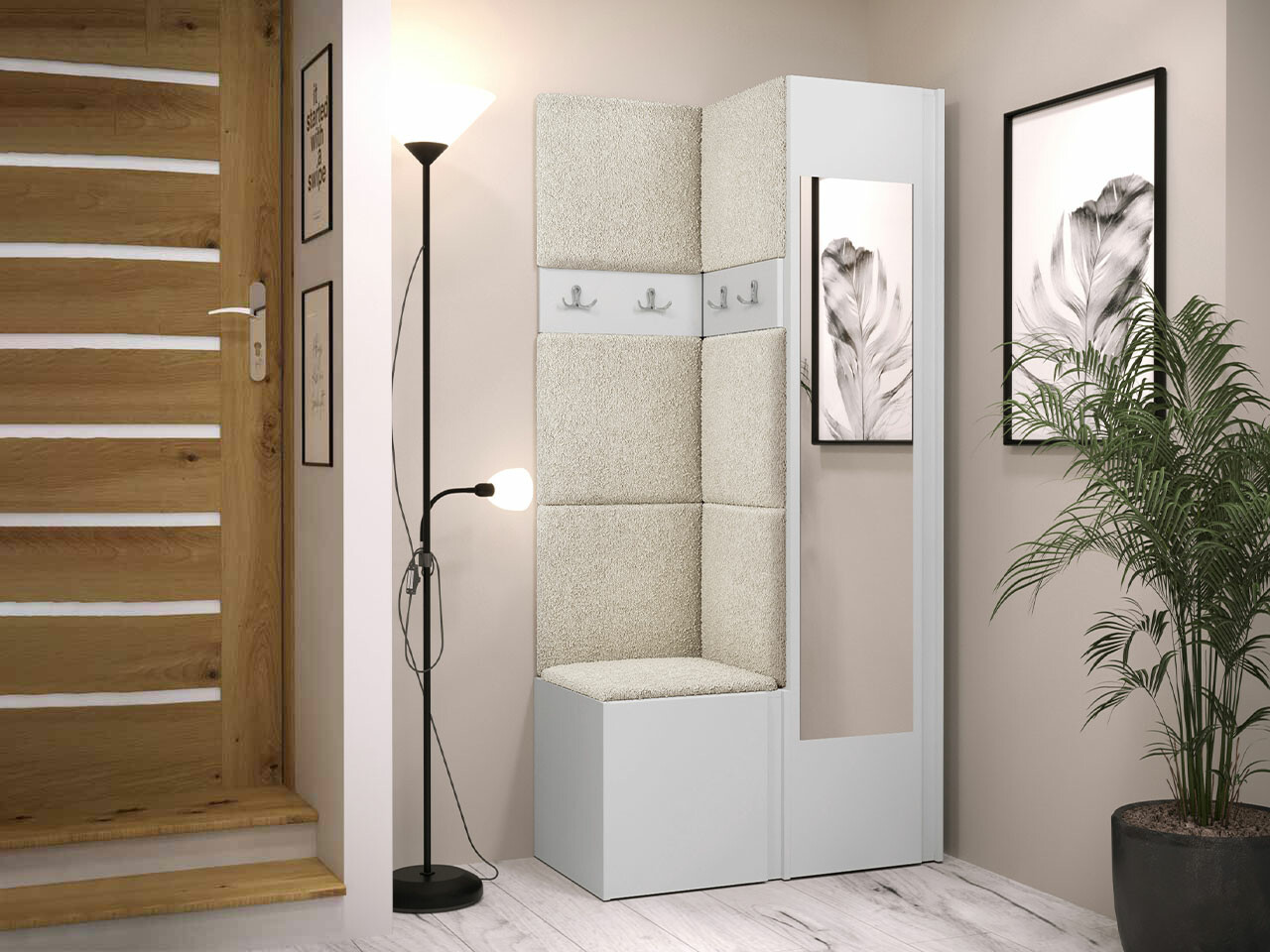 Set za hodnik Hartford 354 (Belo)