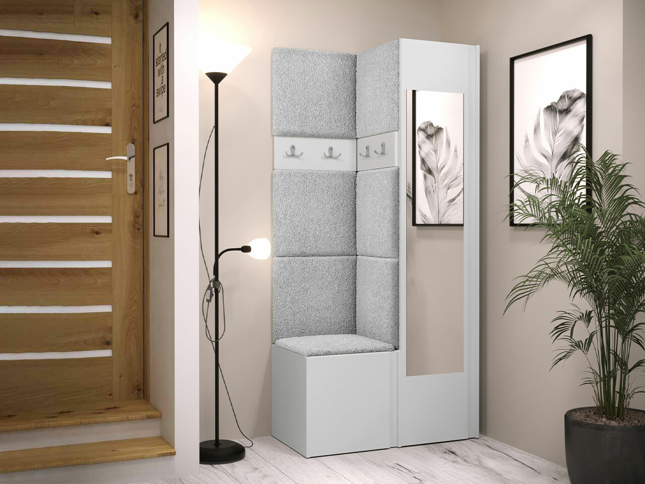 Set za hodnik Hartford 354 (Belo)