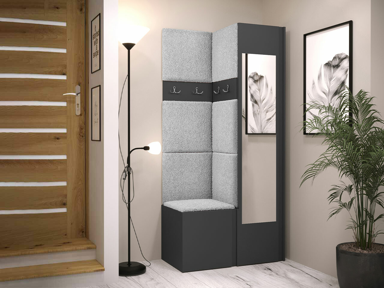 Set za hodnik Hartford 354 (Graphite)