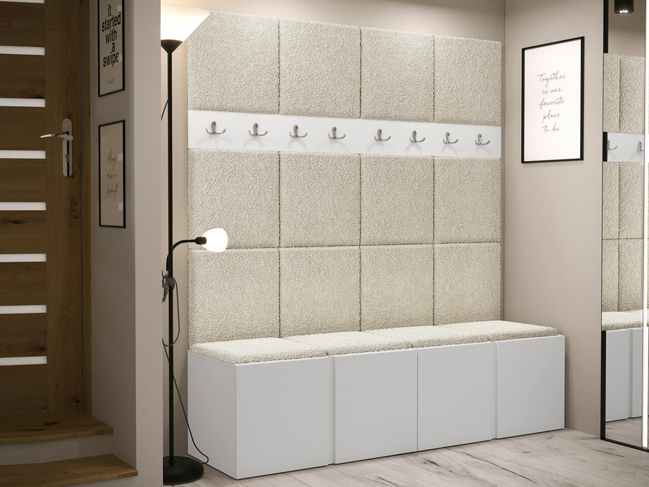 Set za hodnik Hartford 268 (Belo)