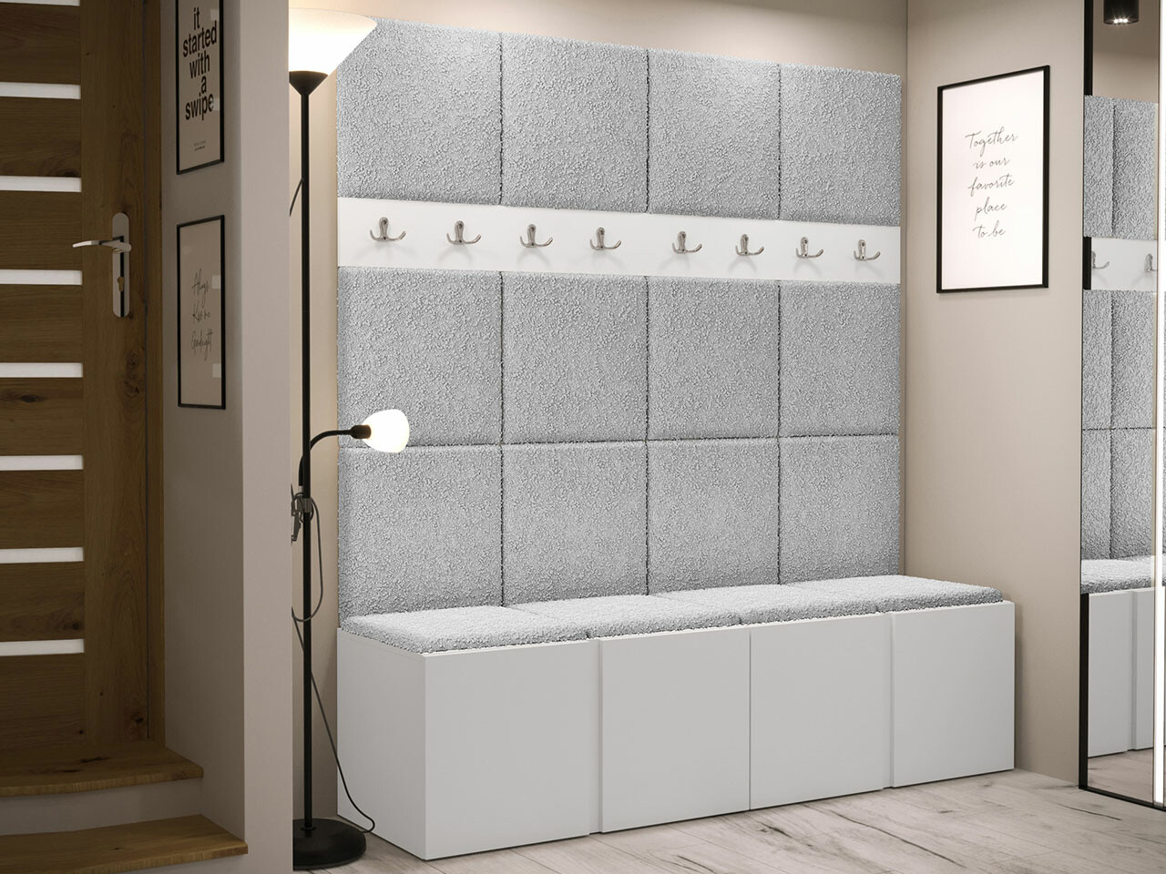 Set za hodnik Hartford 268 (Belo)