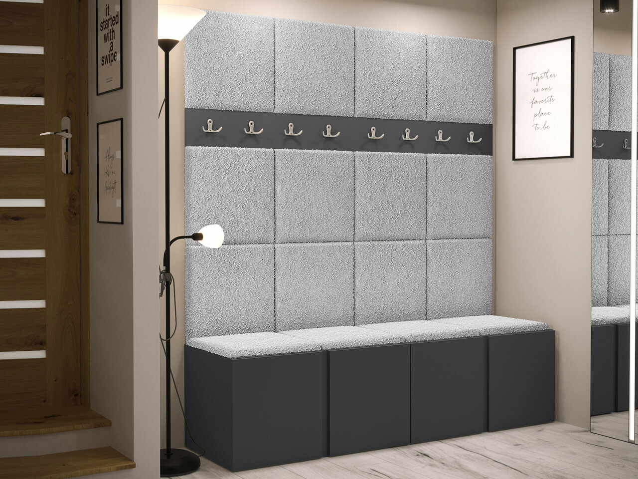 Set za hodnik Hartford 268 (Graphite)