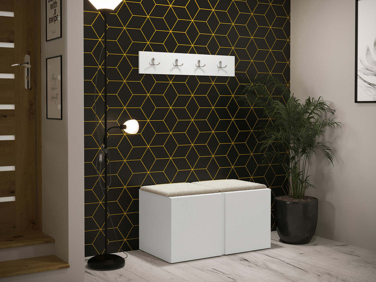 Set za hodnik Hartford 275 (Belo)