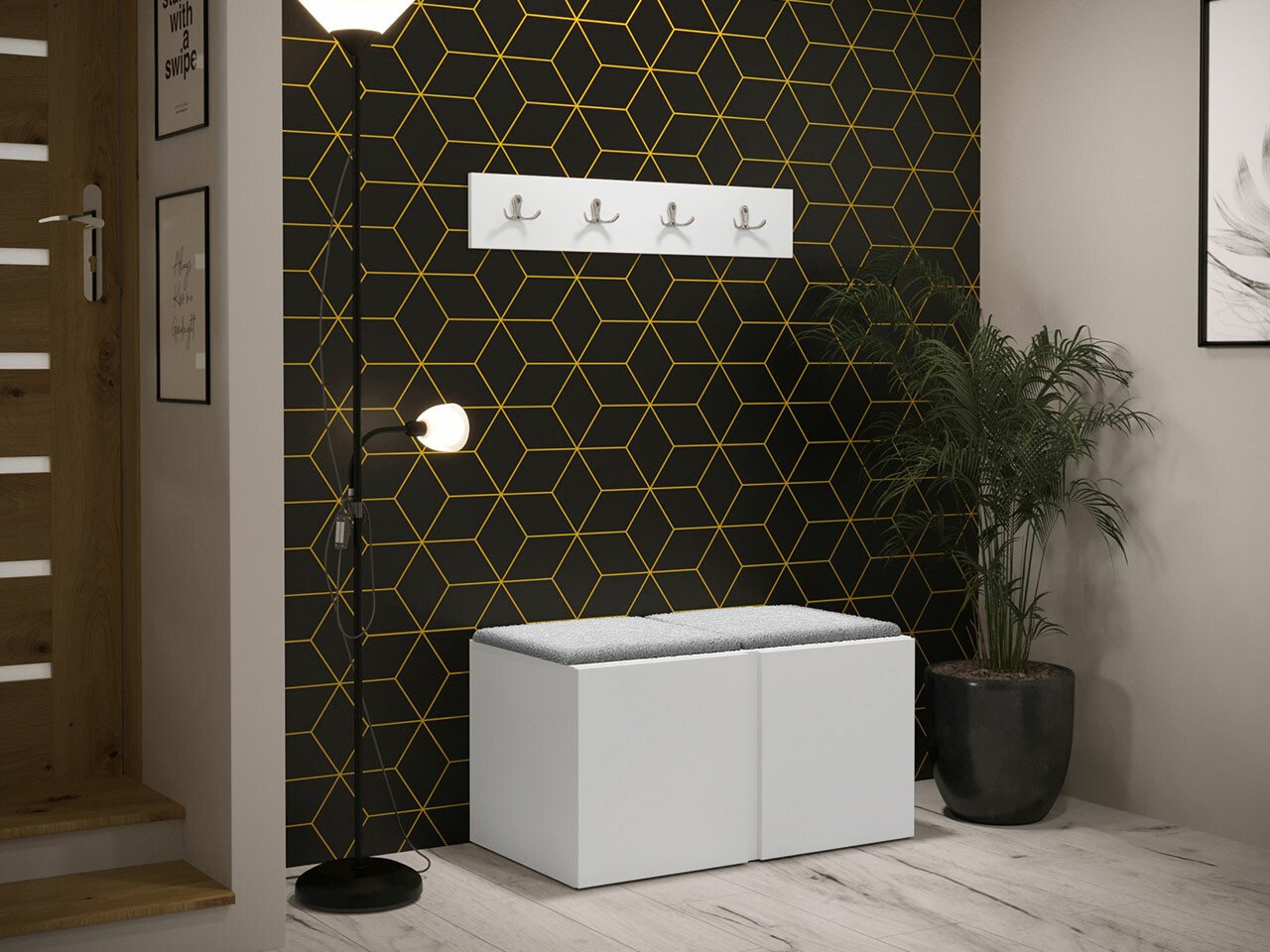 Set za hodnik Hartford 275 (Belo)