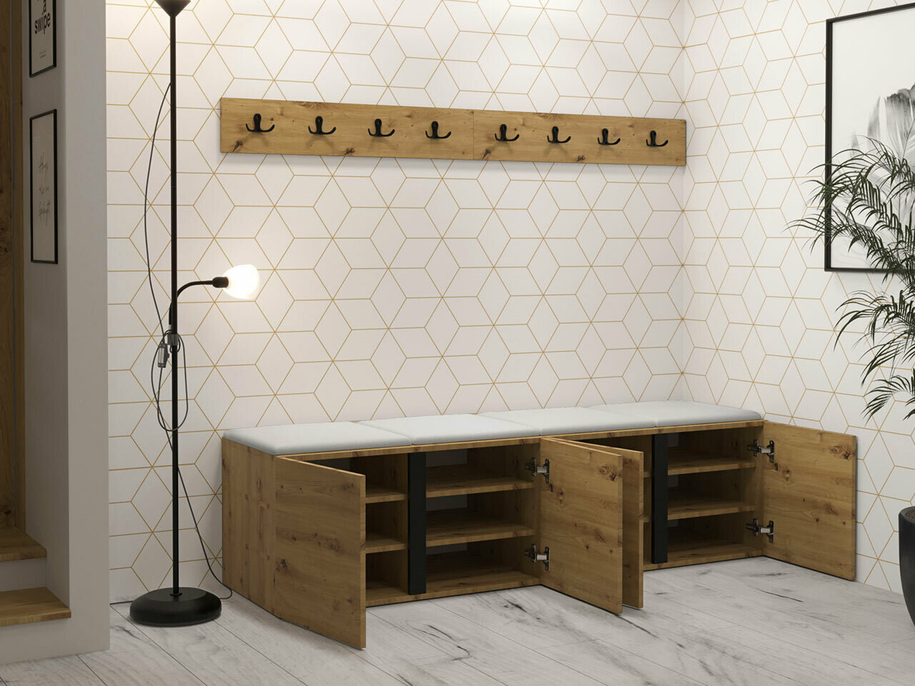 Set za hodnik Hartford 276 (Belo)