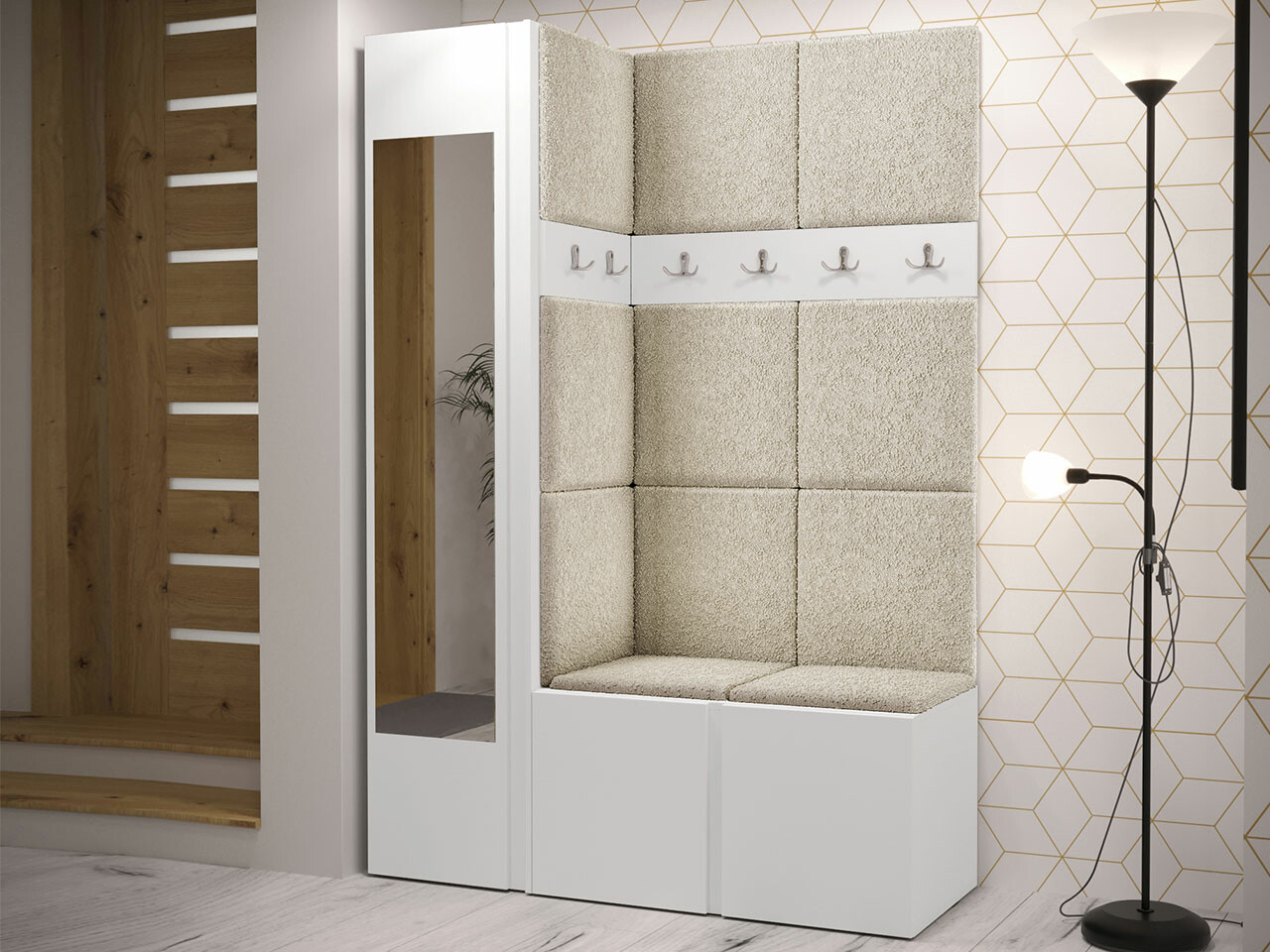 Set za hodnik Hartford 277 (Belo)