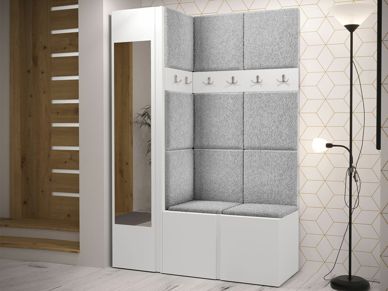 Set za hodnik Hartford 277 (Belo)