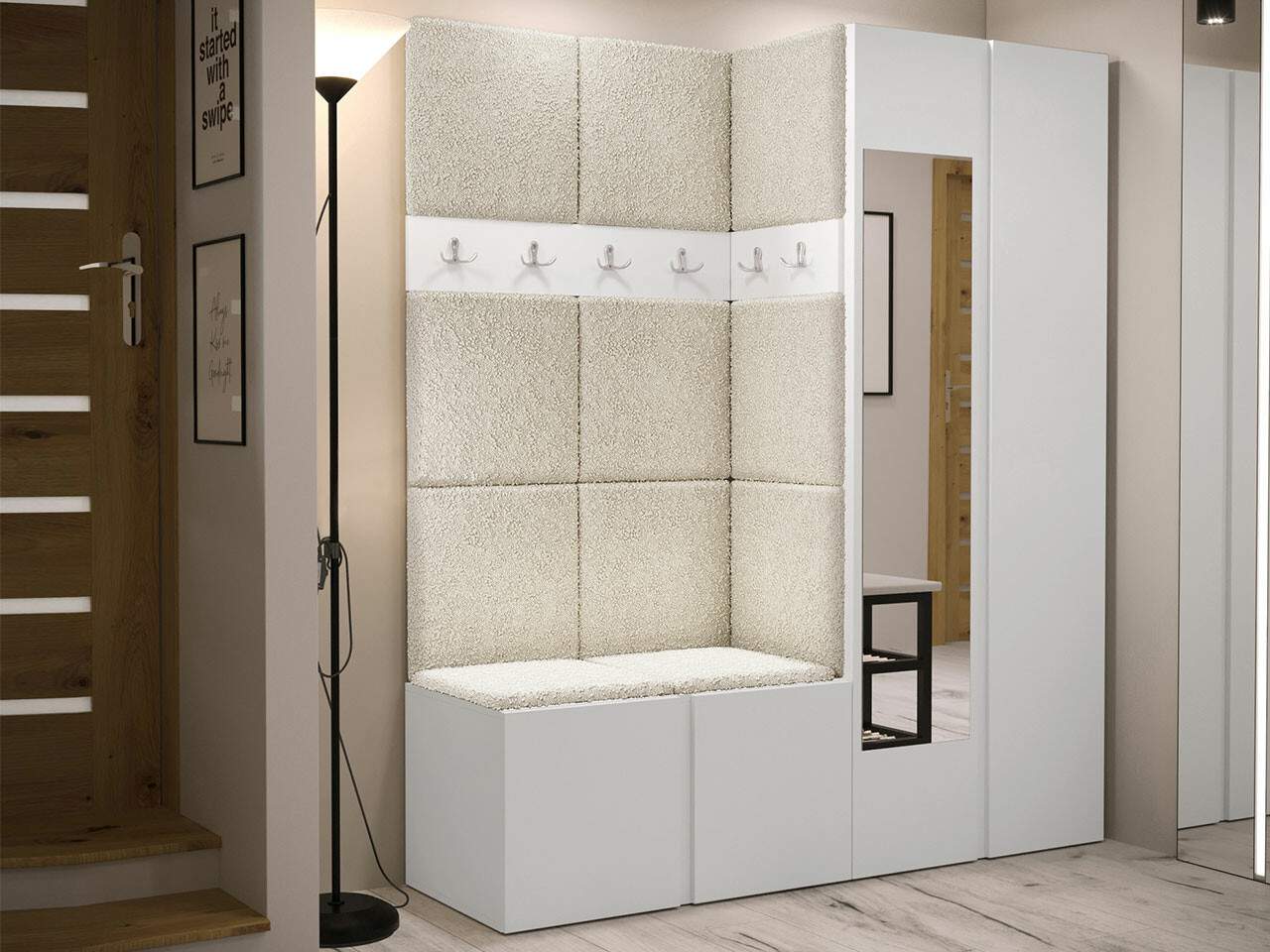 Set za hodnik Hartford 278 (Belo)