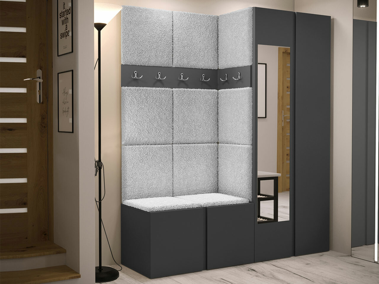 Set za hodnik Hartford 278 (Graphite)