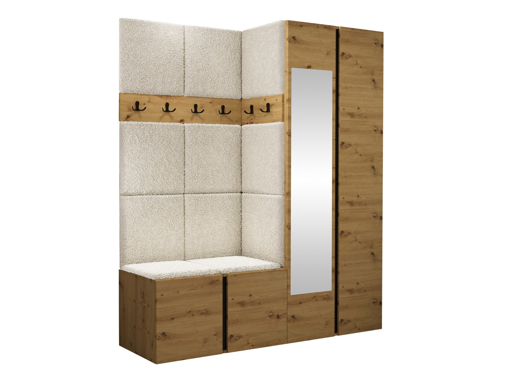 Set za hodnik Hartford 278 (Zanatski hrast)