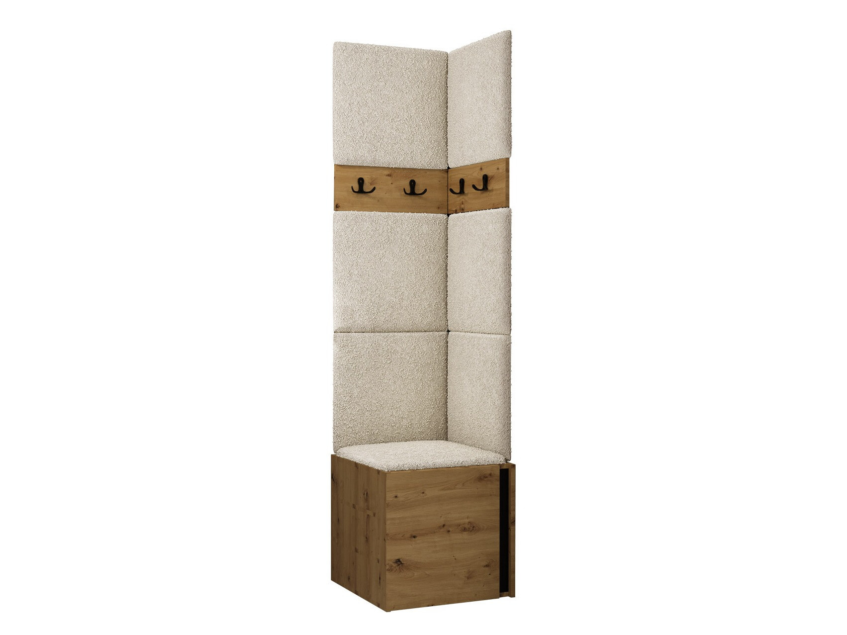 Set za hodnik Hartford 347 (Zanatski hrast + Crno)