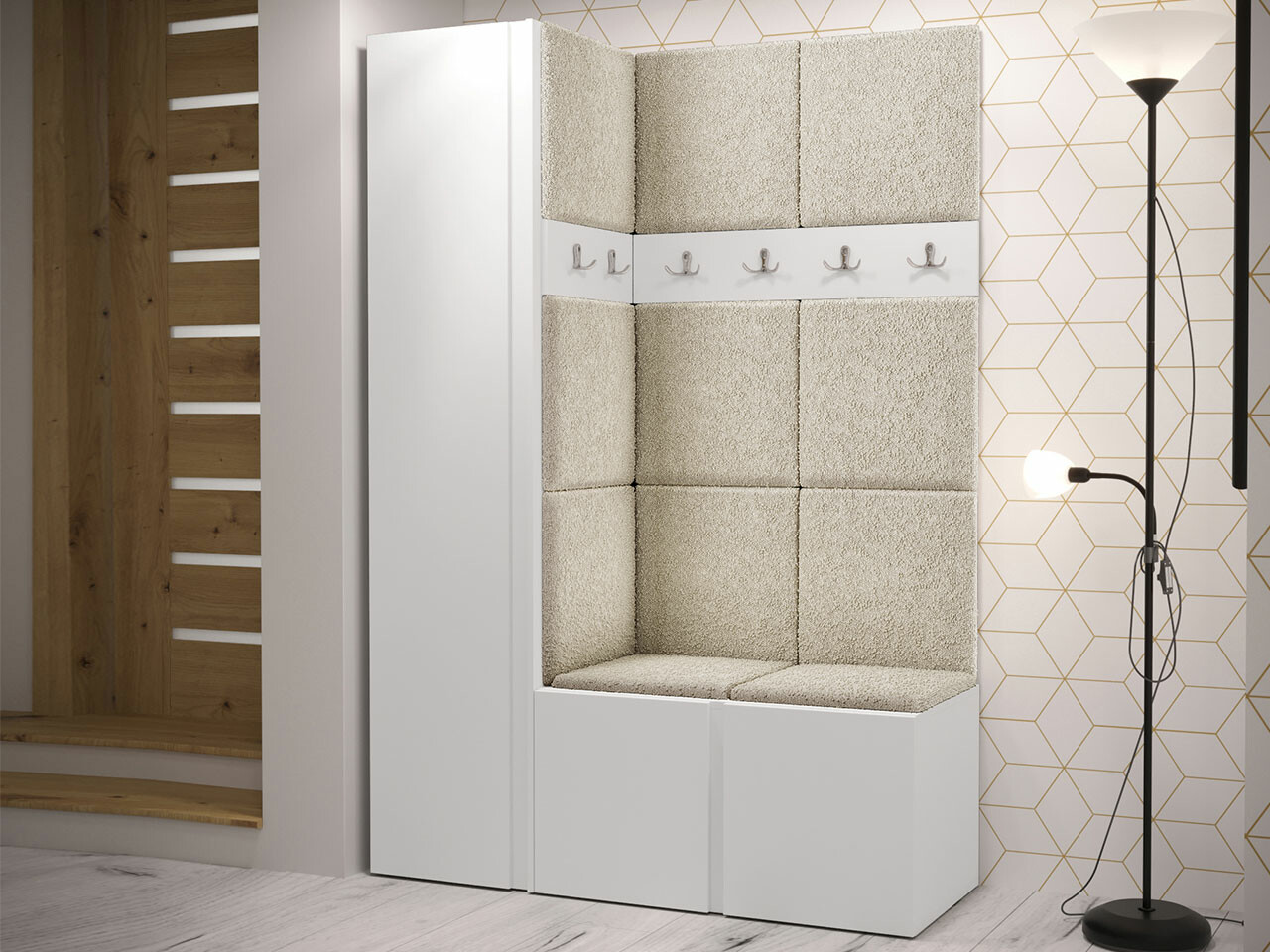 Set za hodnik Hartford 471 (Belo)