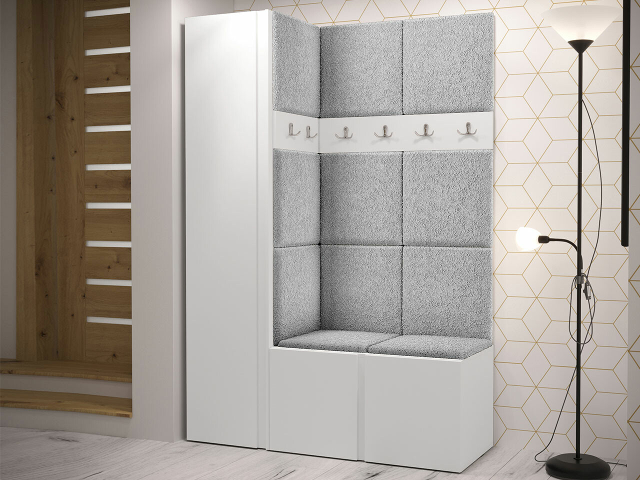 Set za hodnik Hartford 471 (Belo)