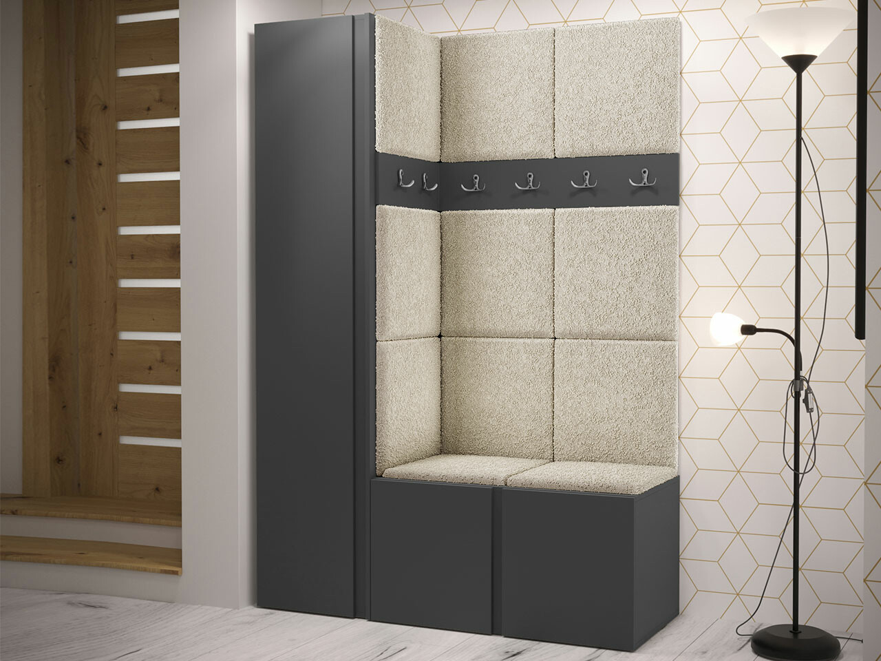 Set za hodnik Hartford 471 (Graphite)