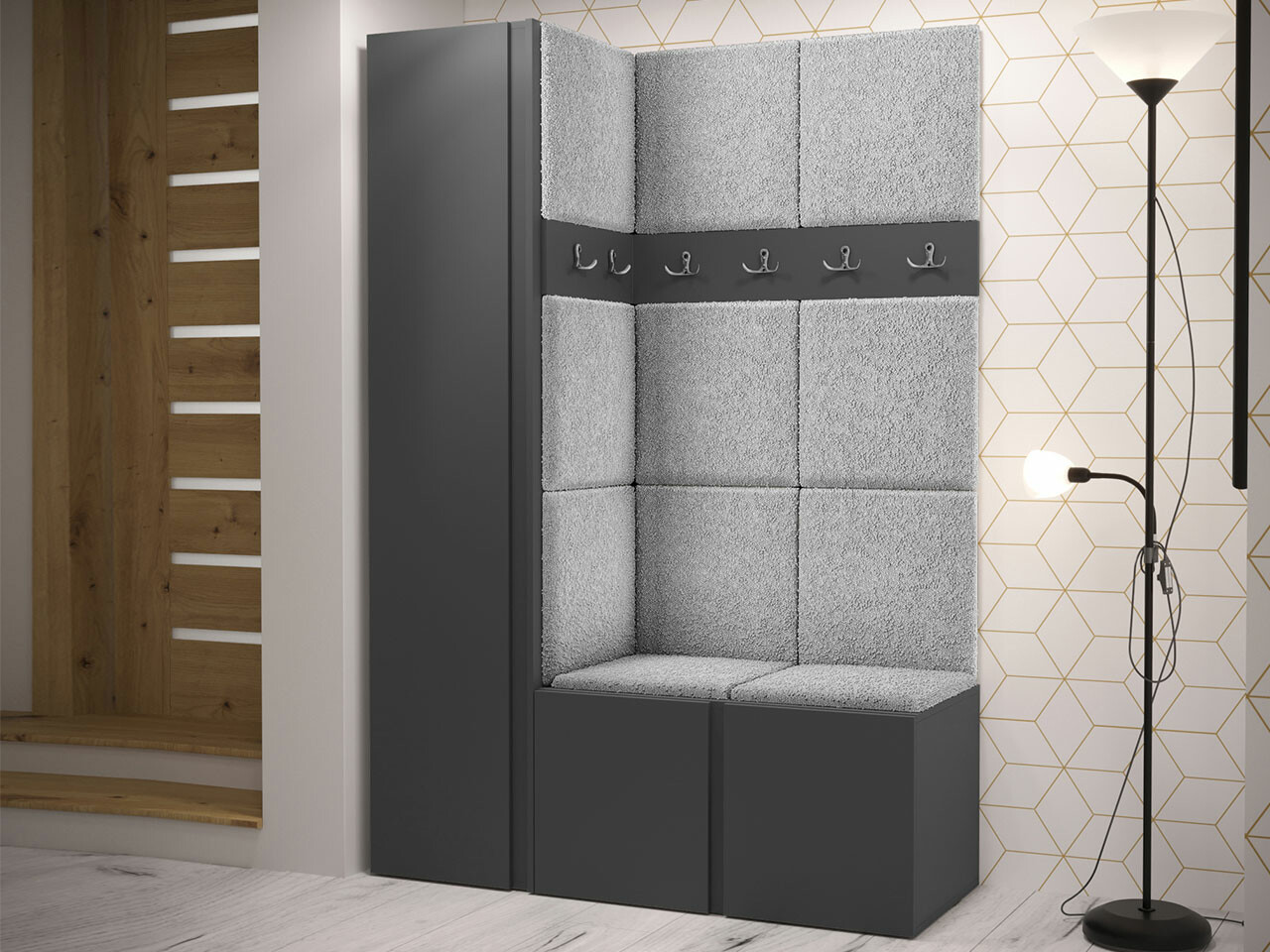 Set za hodnik Hartford 471 (Graphite)