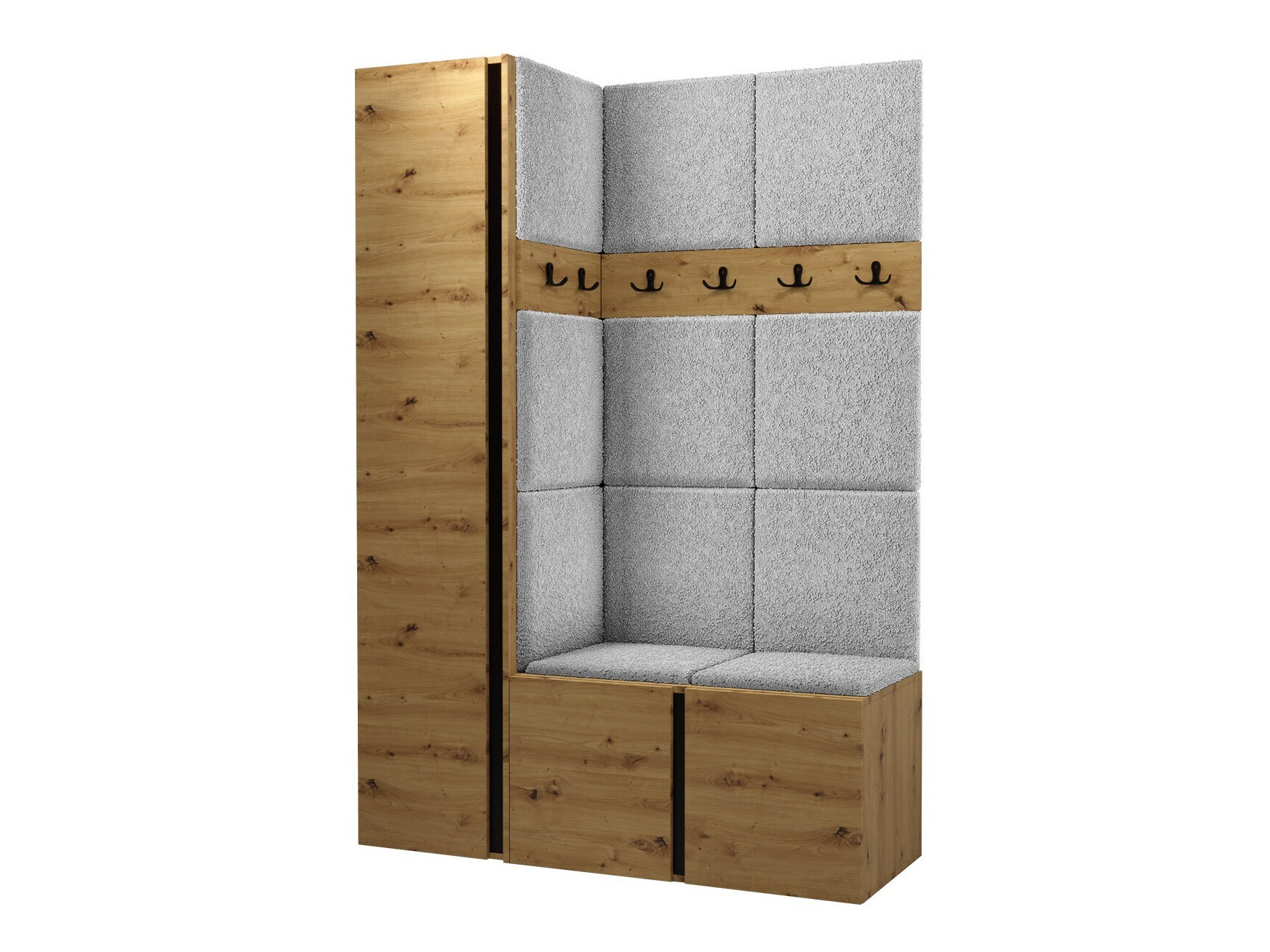 Set za hodnik Hartford 471 (Zanatski hrast)