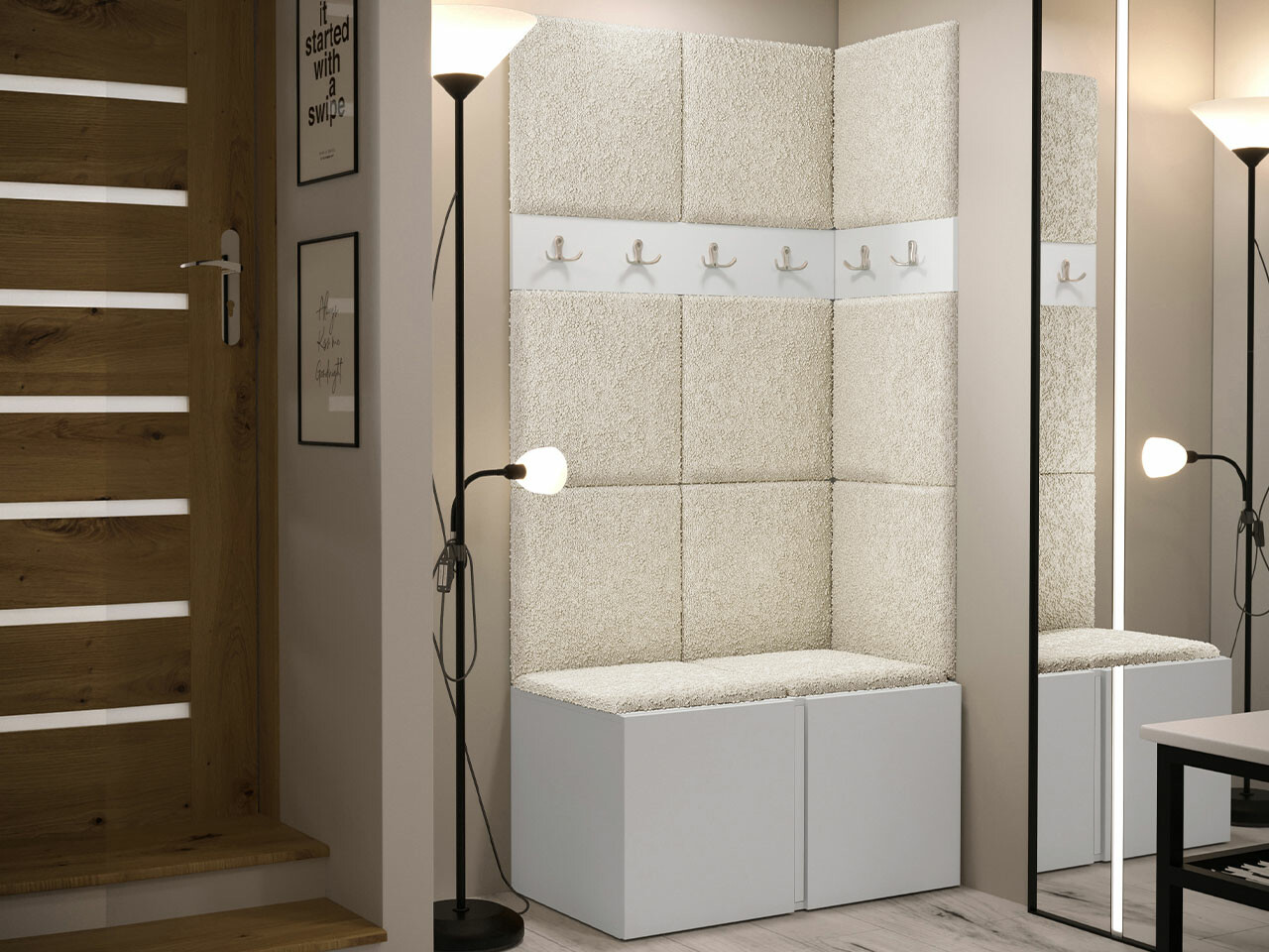 Set za hodnik Hartford 264 (Belo)