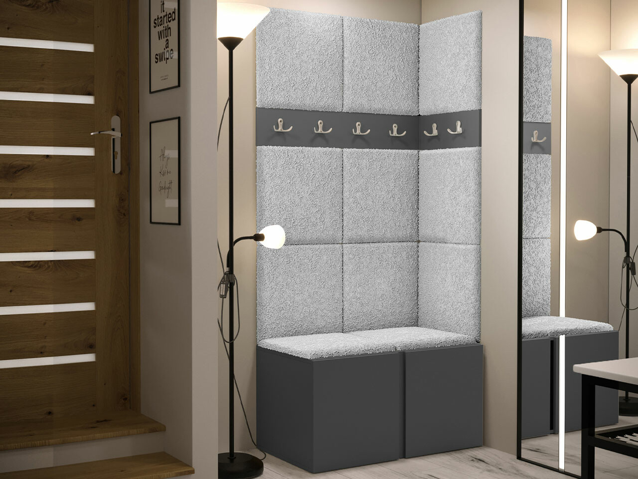 Set za hodnik Hartford 264 (Graphite)