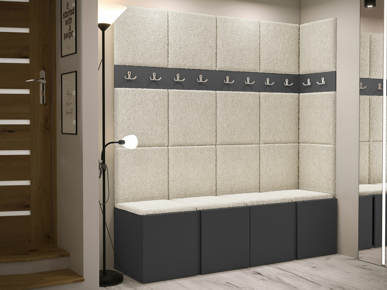 Set za hodnik Hartford 265 (Graphite)