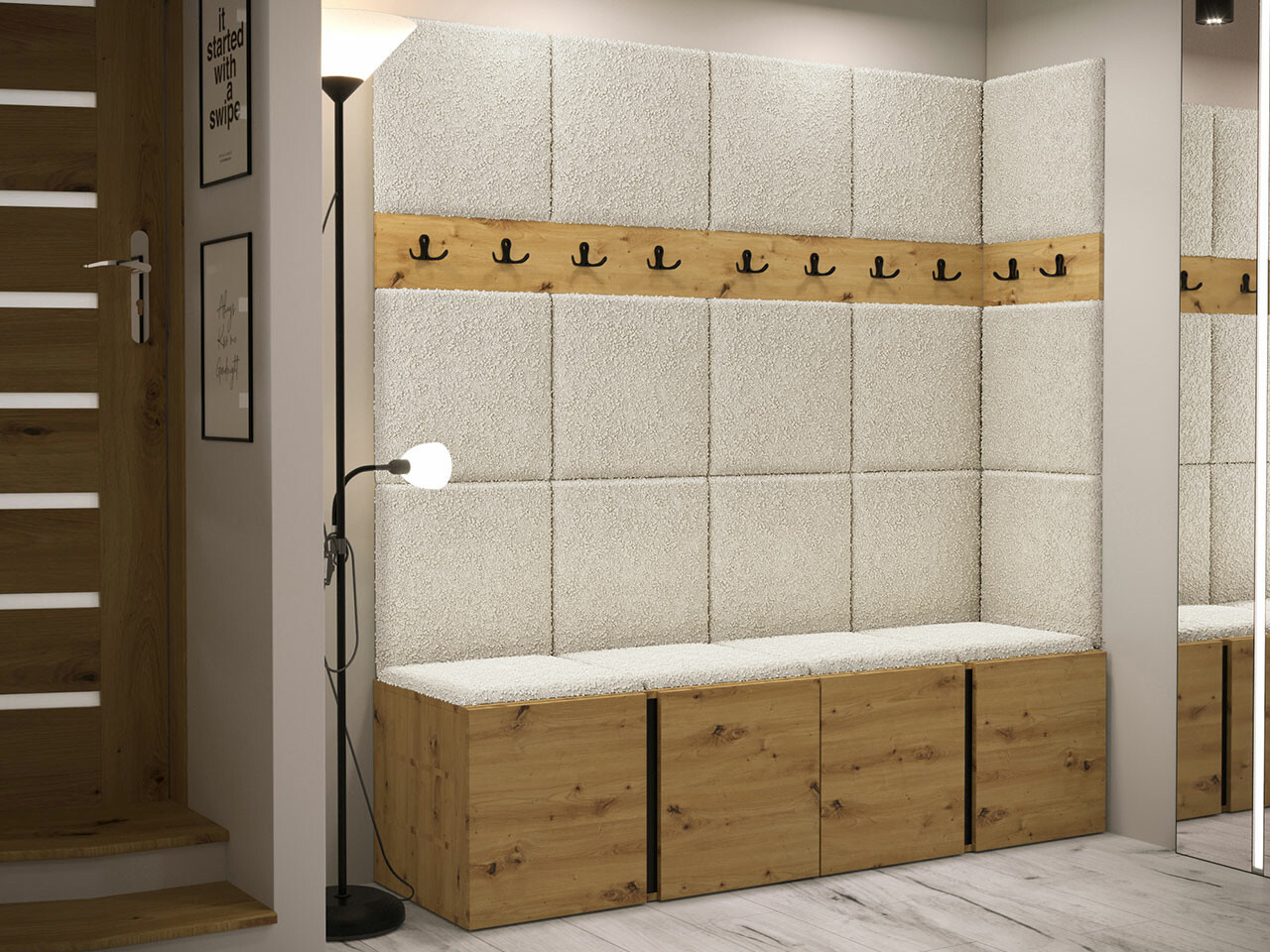 Set za hodnik Hartford 265 (Zanatski hrast)