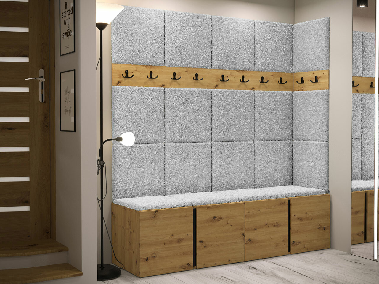 Set za hodnik Hartford 265 (Zanatski hrast)