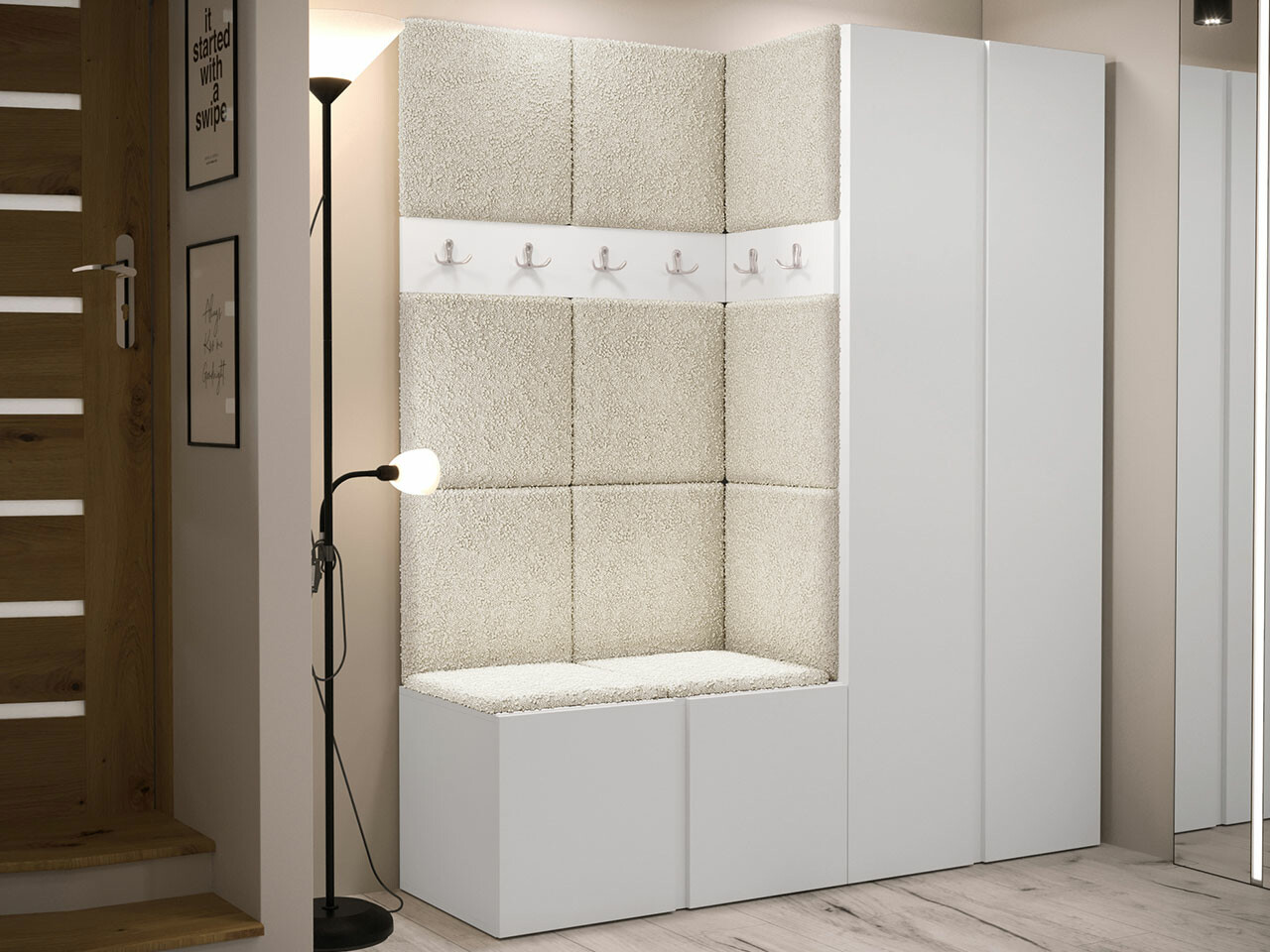 Set za hodnik Hartford 266 (Belo)