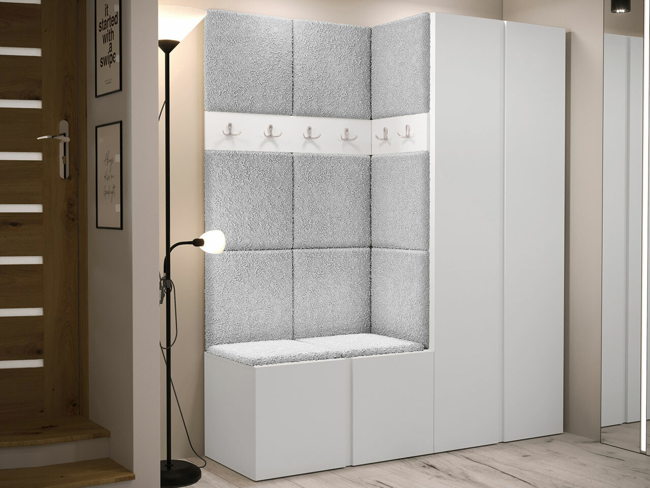 Set za hodnik Hartford 266 (Belo)