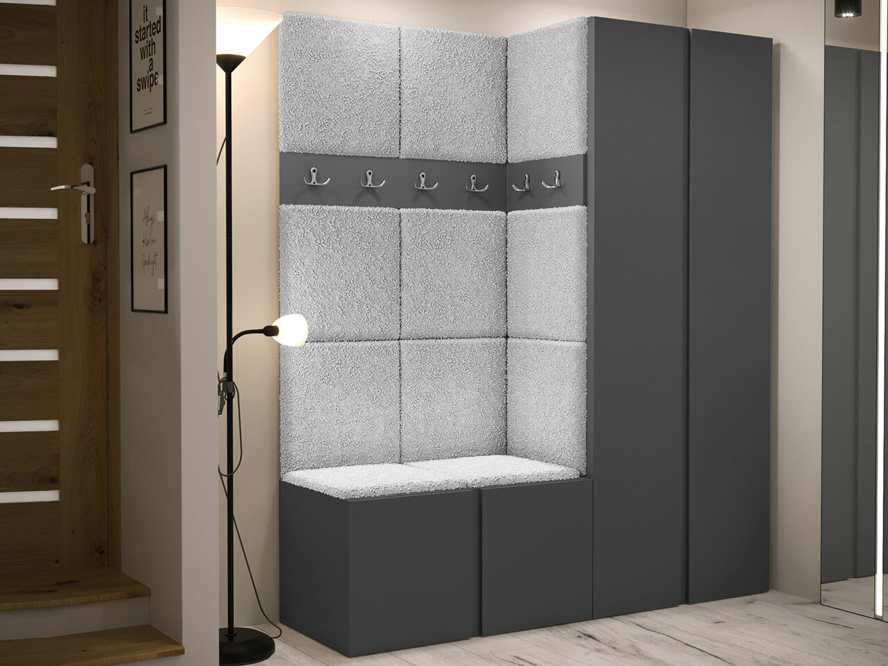 Set za hodnik Hartford 266 (Graphite)