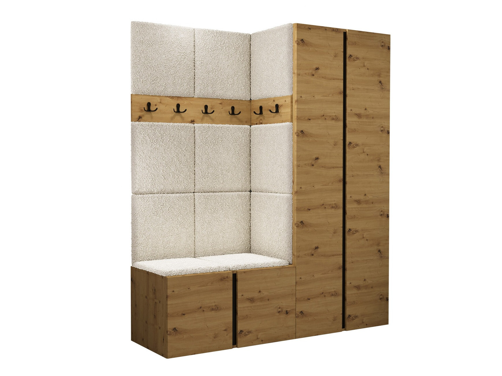 Set za hodnik Hartford 266 (Zanatski hrast)