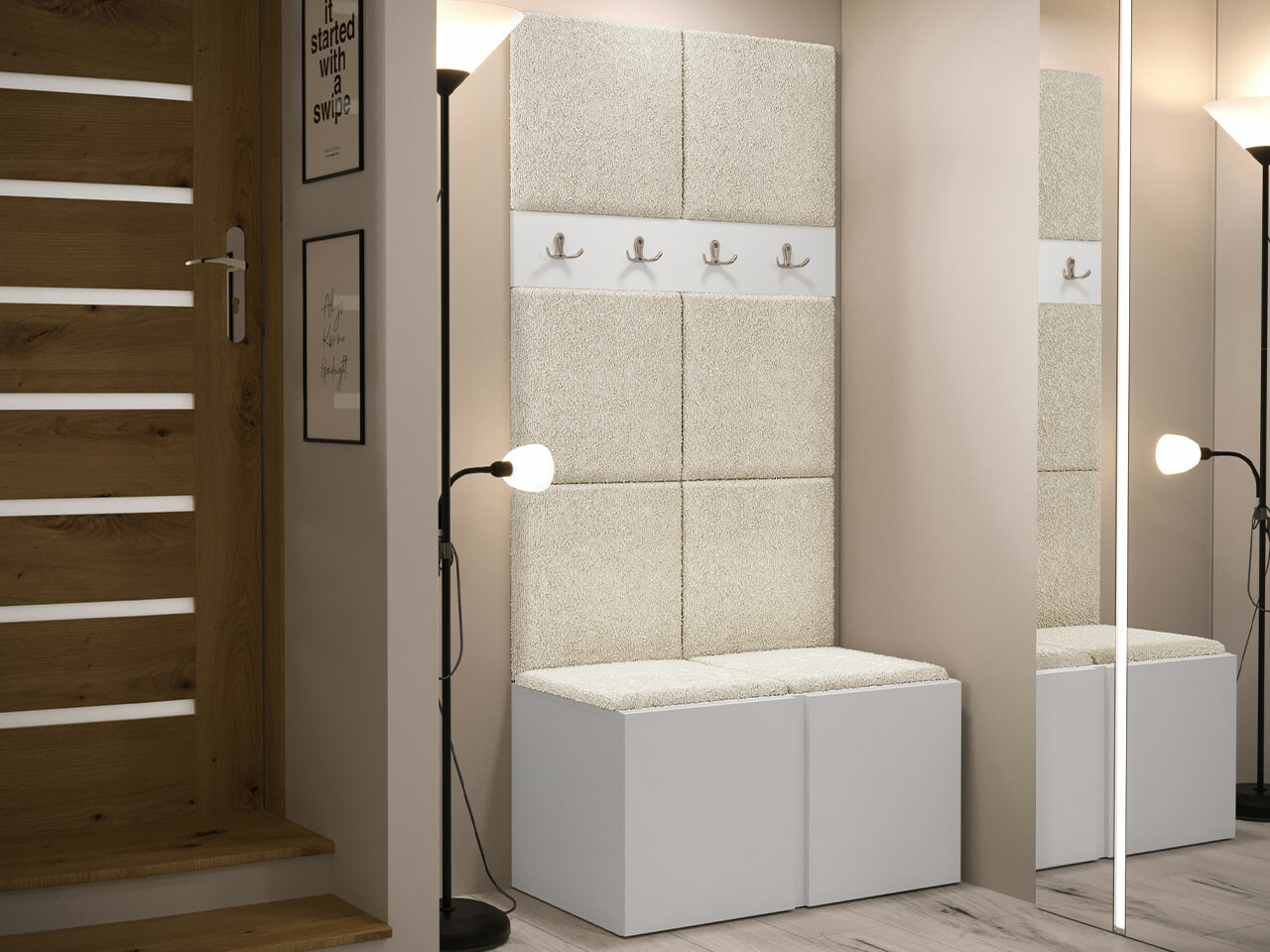 Set za hodnik Hartford 267 (Belo)