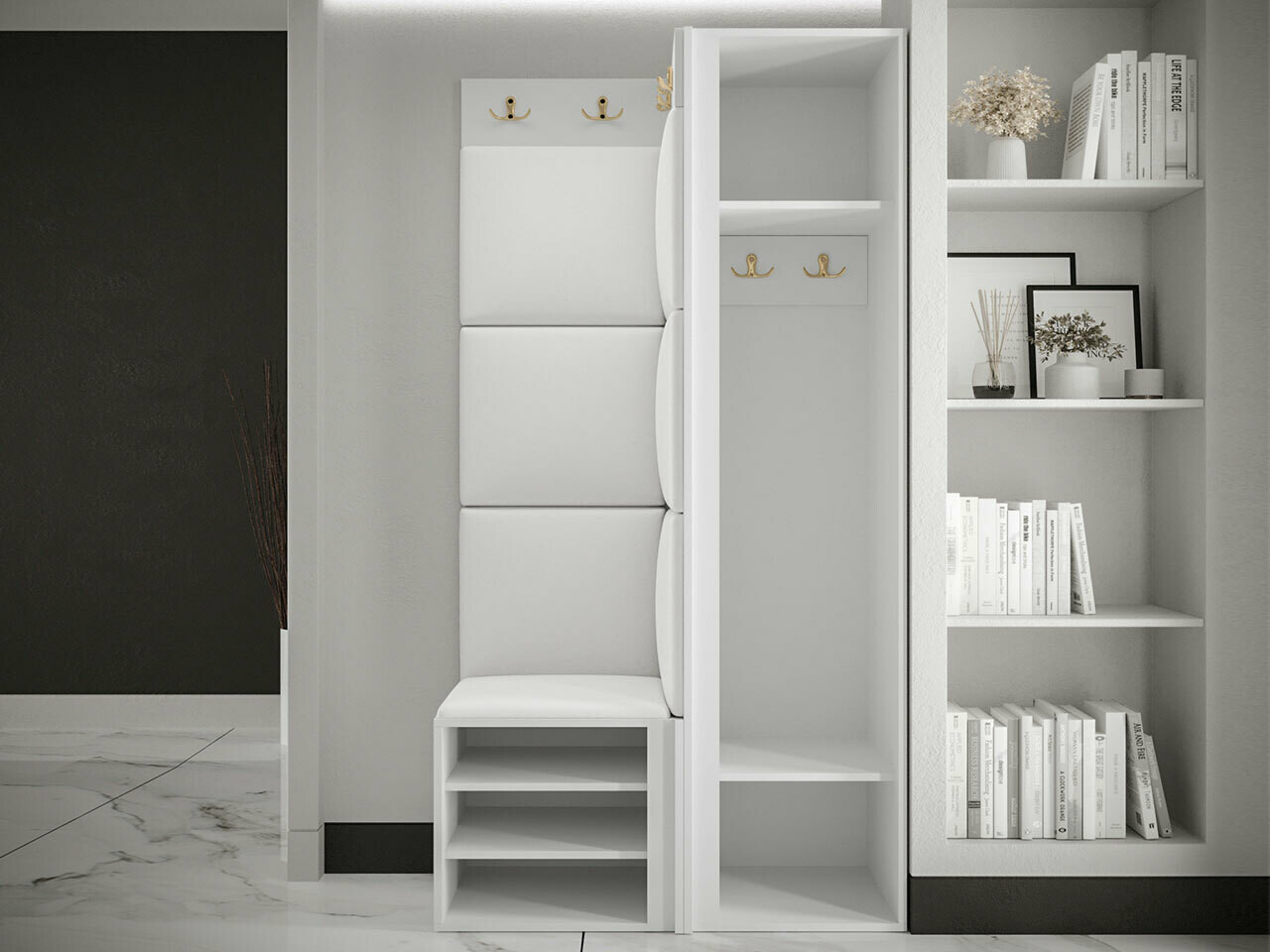 Set za hodnik Hartford 382 (Crno)