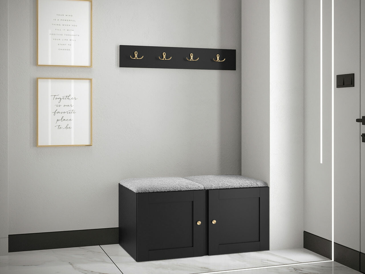 Set za hodnik Hartford 376 (Belo)