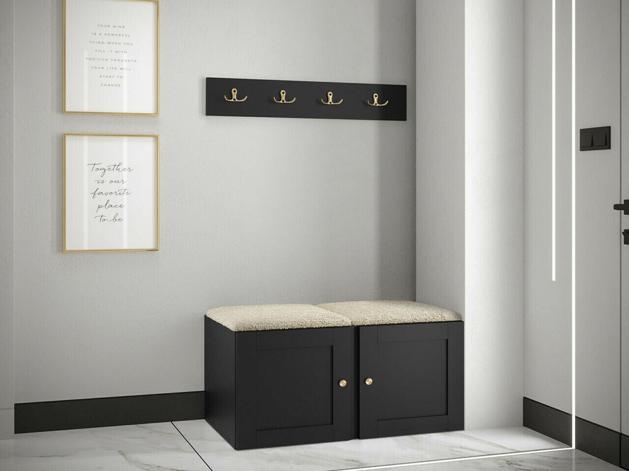 Set za hodnik Hartford 376 (Belo)