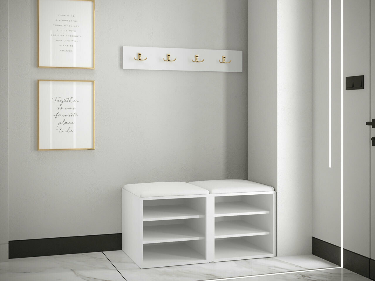 Set za hodnik Hartford 376 (Belo)